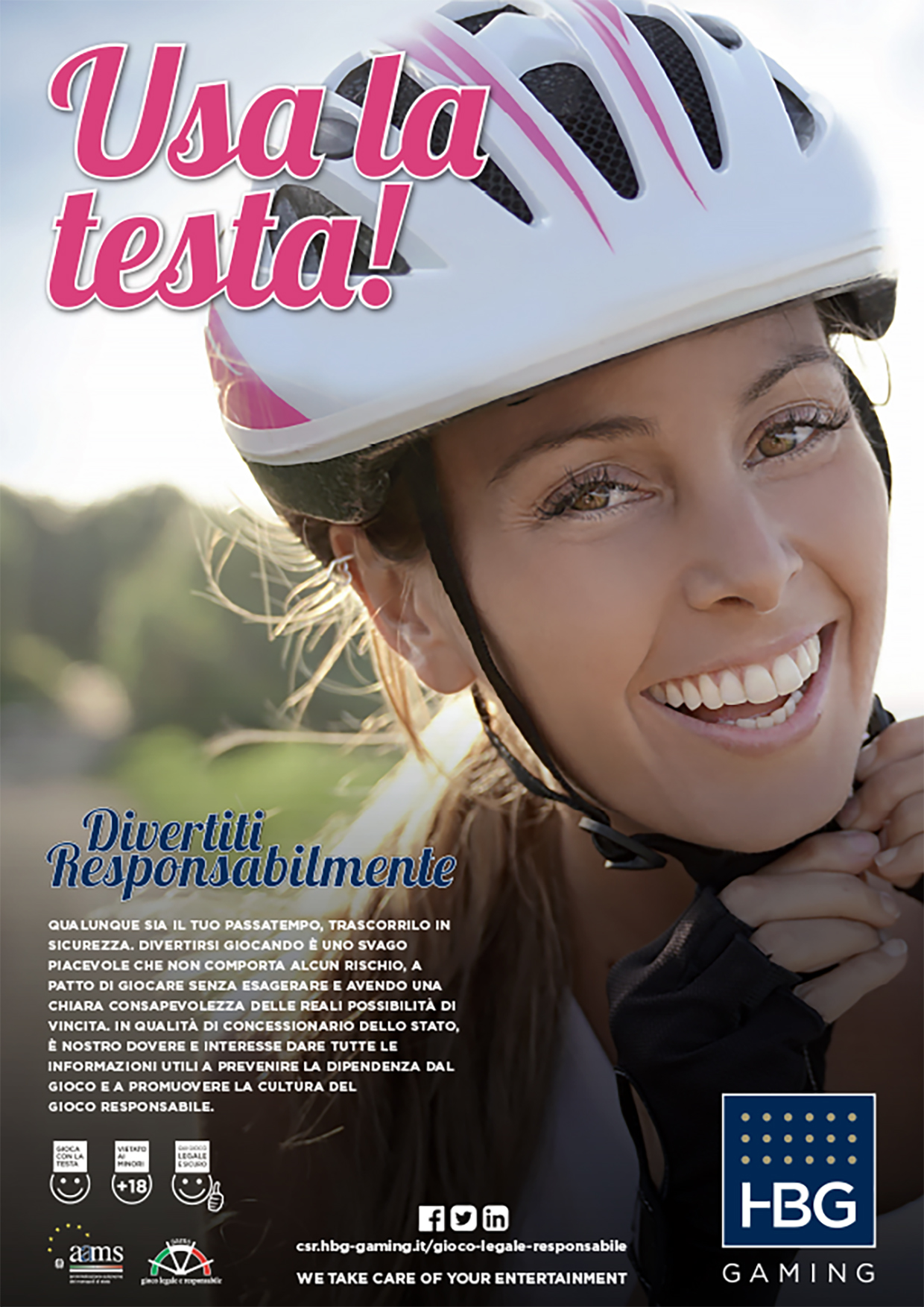 Grafica Campagna Pubblicitaria Usa la testa HBG Gaming Connex